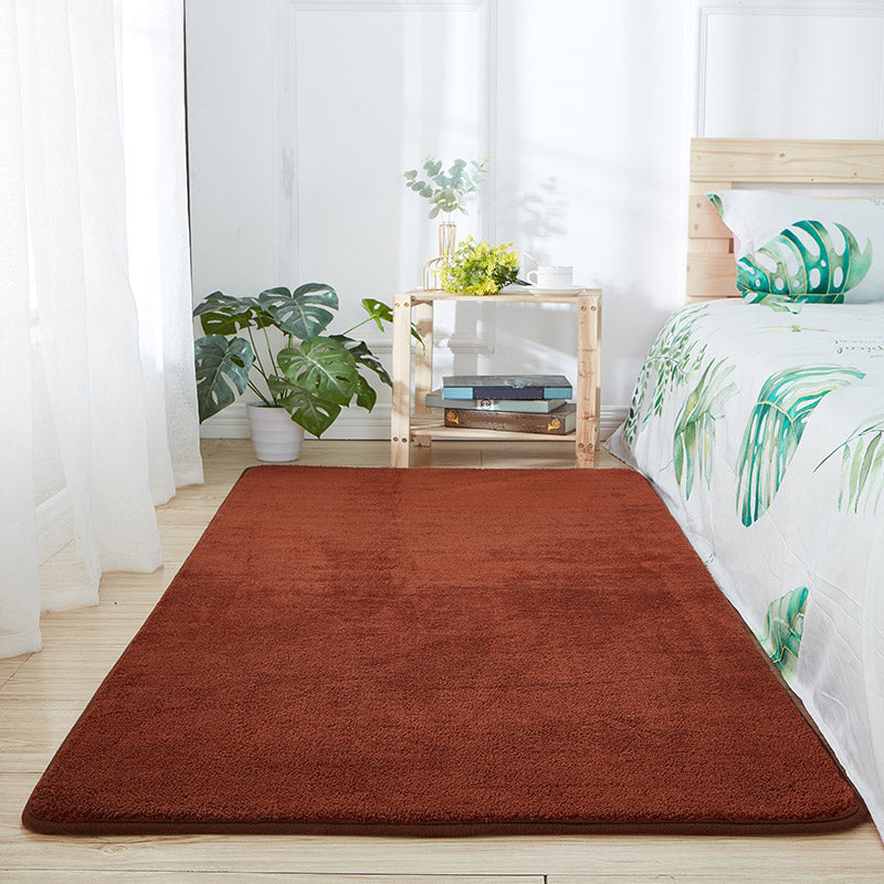 Casual Multicolor Nordic Rug Faux Wool Plain Rug Pet Friendly Anti-Slip Backing Machine Washable Carpet for Bedroom Coffee Clearhalo 'Area Rug' 'Casual' 'Rugs' Rug' 2172141