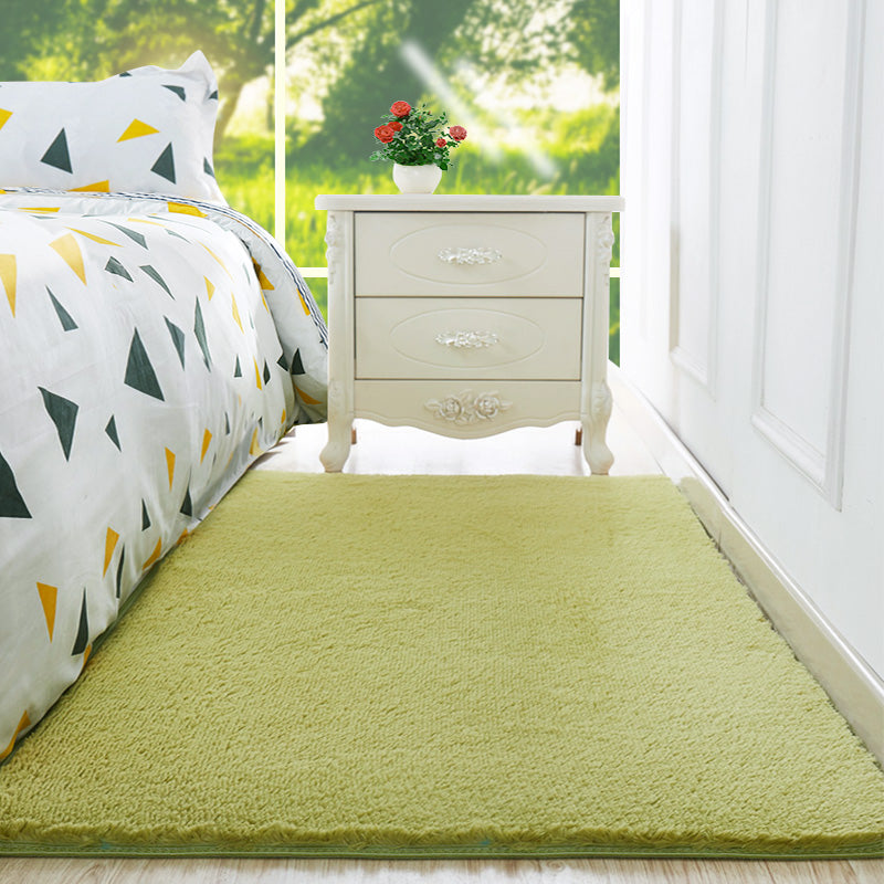 Scandinavian Solid Color Rug Multi Color Faux Wool Rug Stain Resistant Washable Non-Slip Rug for Bedroom Clearhalo 'Area Rug' 'Casual' 'Rugs' Rug' 2172173