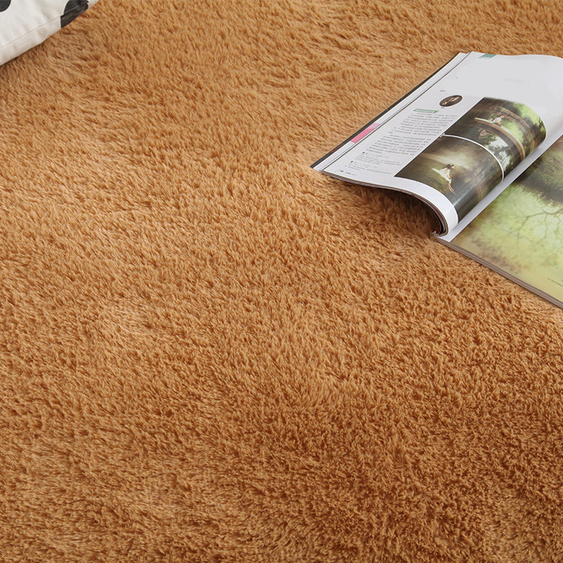 Scandinavian Solid Color Rug Multi Color Faux Wool Rug Stain Resistant Washable Non-Slip Rug for Bedroom Clearhalo 'Area Rug' 'Casual' 'Rugs' Rug' 2172177