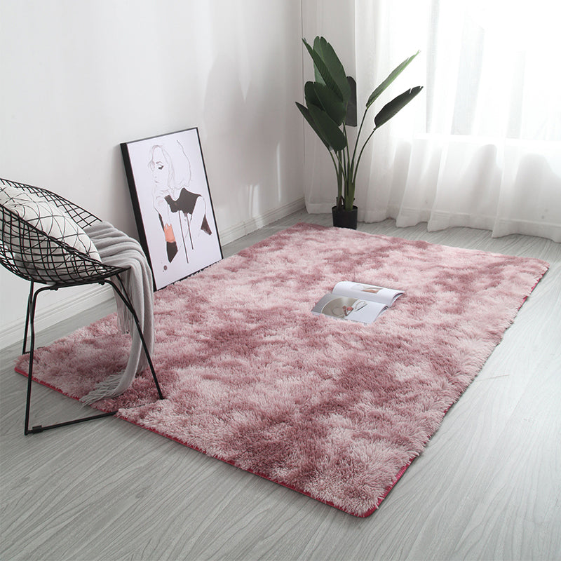 Nordic Girls Bedside Rug Multi Color Plain Rug Synthetic Wool Stain Resistant Non-Slip Machine Washable Rug Purple-Pink Clearhalo 'Area Rug' 'Casual' 'Rugs' Rug' 2172203