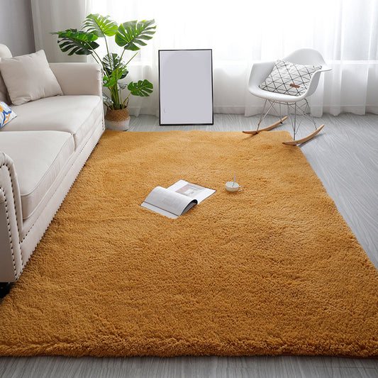 Soft Plain Rug Multi Colored Nordic Style Carpet Faux Wool Washable Pet Friendly Non-Slip Rug for Room Khaki Clearhalo 'Area Rug' 'Casual' 'Rugs' Rug' 2172218