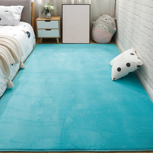 Pastel Solid Color Rug Multicolor Nordic Carpet Polypropylene Anti-Slip Stain Resistant Pet Friendly Rug for Bedroom Sky Blue Clearhalo 'Area Rug' 'Casual' 'Rugs' Rug' 2172291