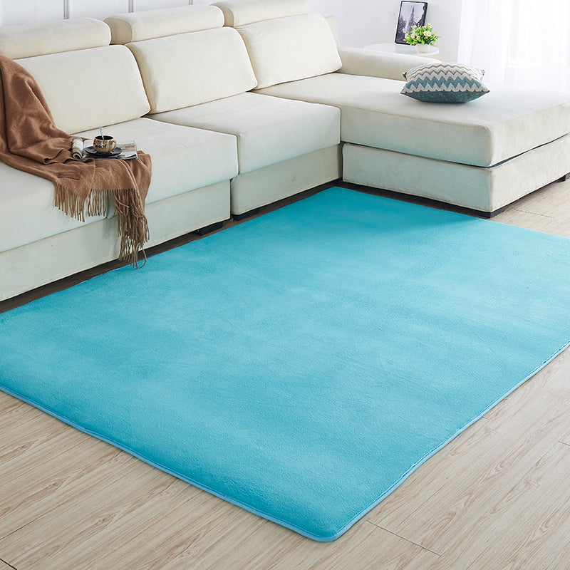 Multi-Color Sitting Room Rug Simplicity Plain Carpet Synthetics Pet Friendly Washable Anti-Slip Backing Rug Sky Blue Clearhalo 'Area Rug' 'Casual' 'Rugs' Rug' 2172293
