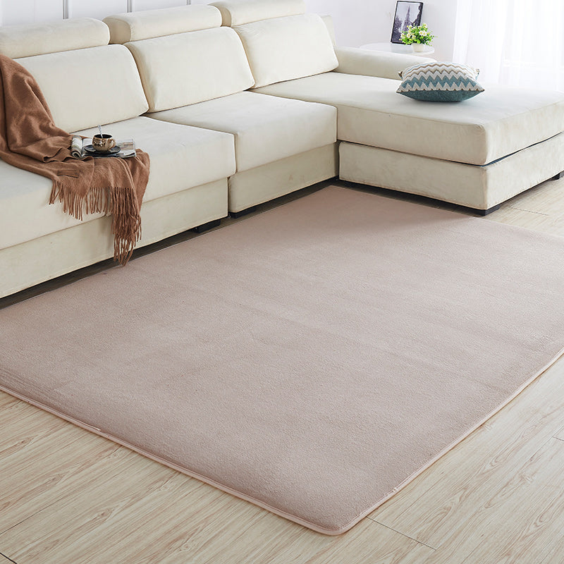 Multi-Color Sitting Room Rug Simplicity Plain Carpet Synthetics Pet Friendly Washable Anti-Slip Backing Rug Light Camel Clearhalo 'Area Rug' 'Casual' 'Rugs' Rug' 2172299