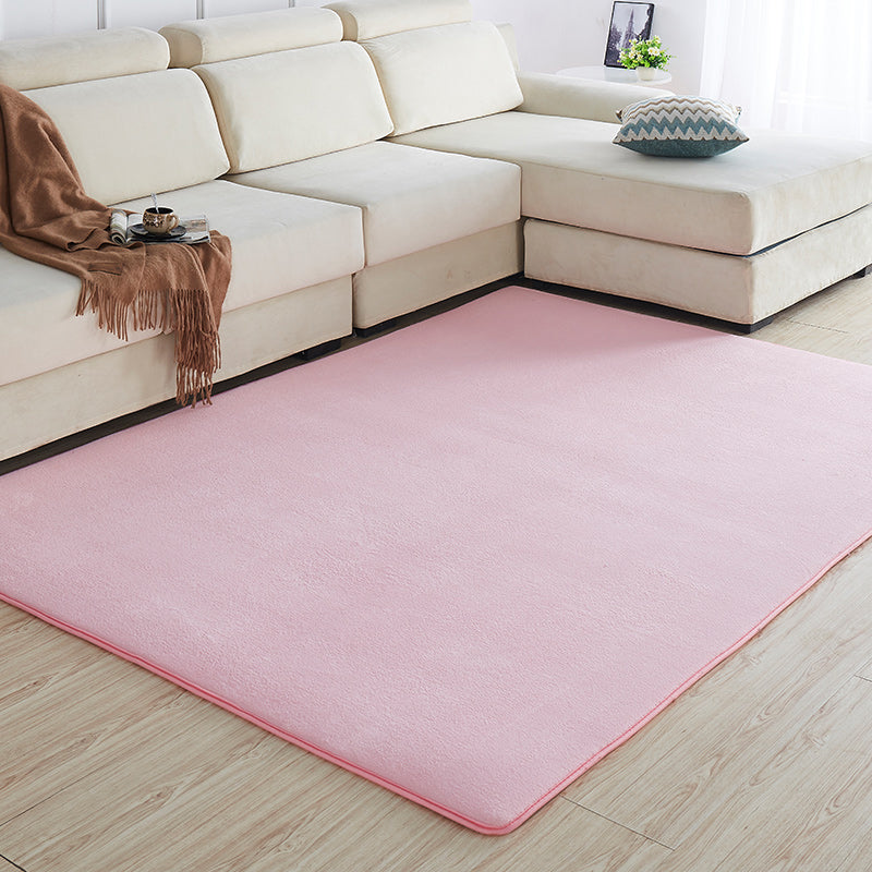 Multi-Color Sitting Room Rug Simplicity Plain Carpet Synthetics Pet Friendly Washable Anti-Slip Backing Rug Pink Clearhalo 'Area Rug' 'Casual' 'Rugs' Rug' 2172304