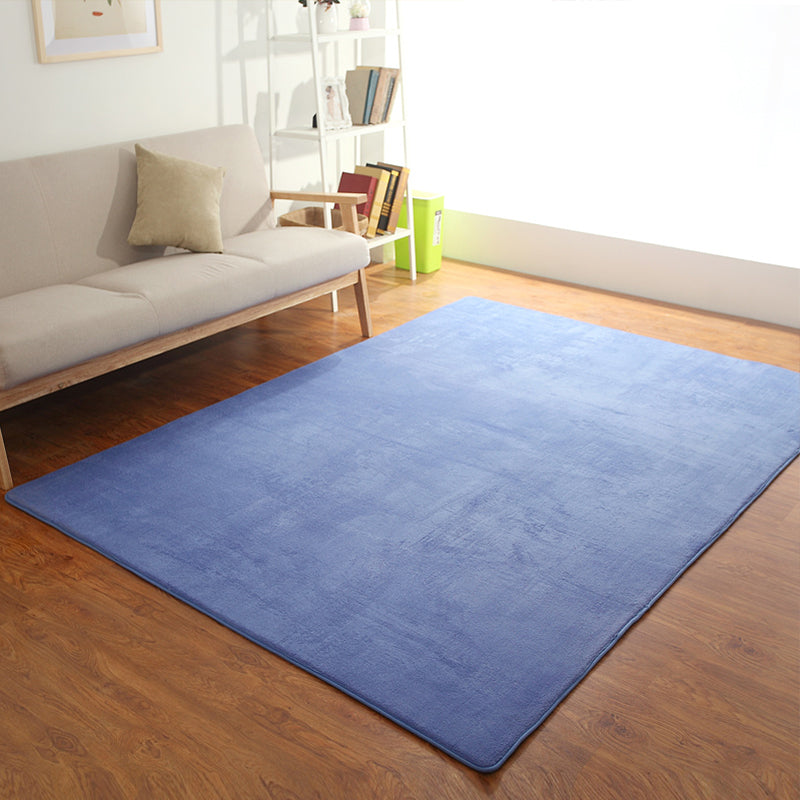 Classic Minimalist Indoor Rug Multi Colored Plain Carpet Pet Friendly Machine Washable Non-Slip Rug for Room Dark Blue Clearhalo 'Area Rug' 'Casual' 'Rugs' Rug' 2172307