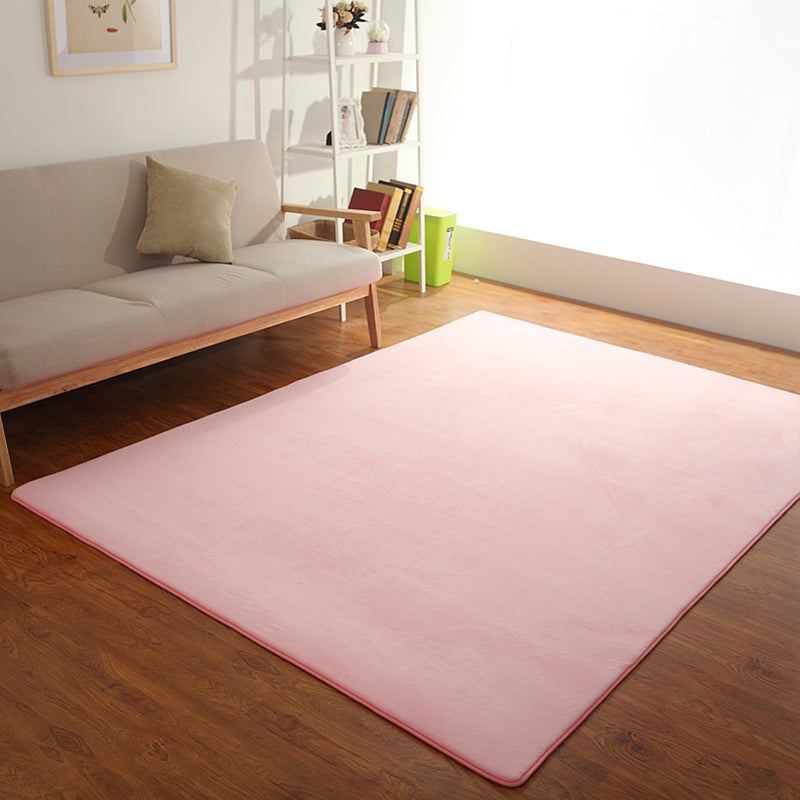 Classic Minimalist Indoor Rug Multi Colored Plain Carpet Pet Friendly Machine Washable Non-Slip Rug for Room Light Pink Clearhalo 'Area Rug' 'Casual' 'Rugs' Rug' 2172314