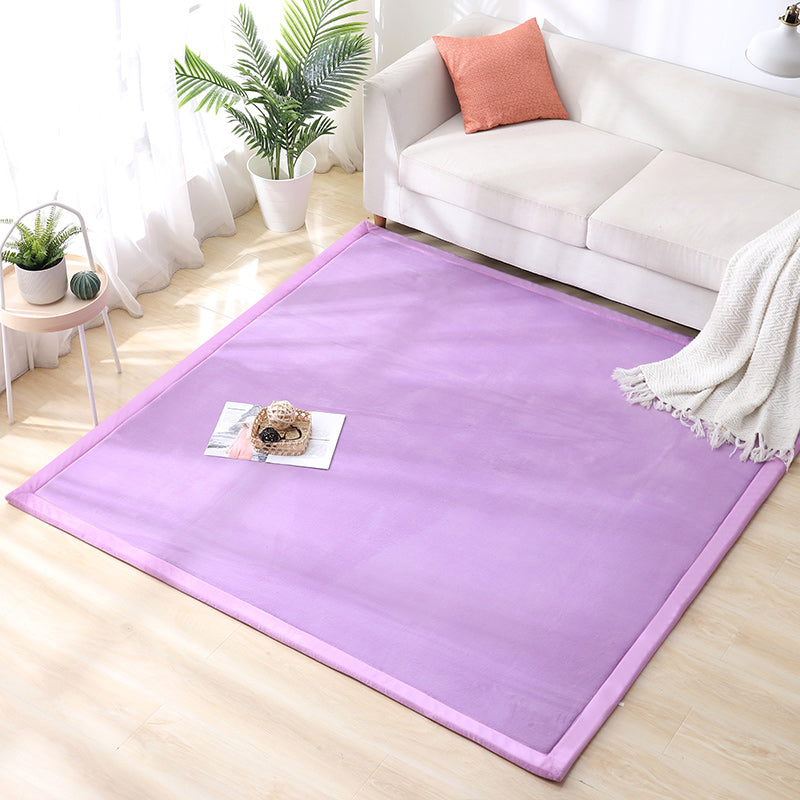 Comfort Multicolor Simple Rug Polypropylene Plain Area Rug Anti-Slip Backing Machine Washable Pet Friendly Carpet for Home Purple Clearhalo 'Area Rug' 'Casual' 'Rugs' Rug' 2172320
