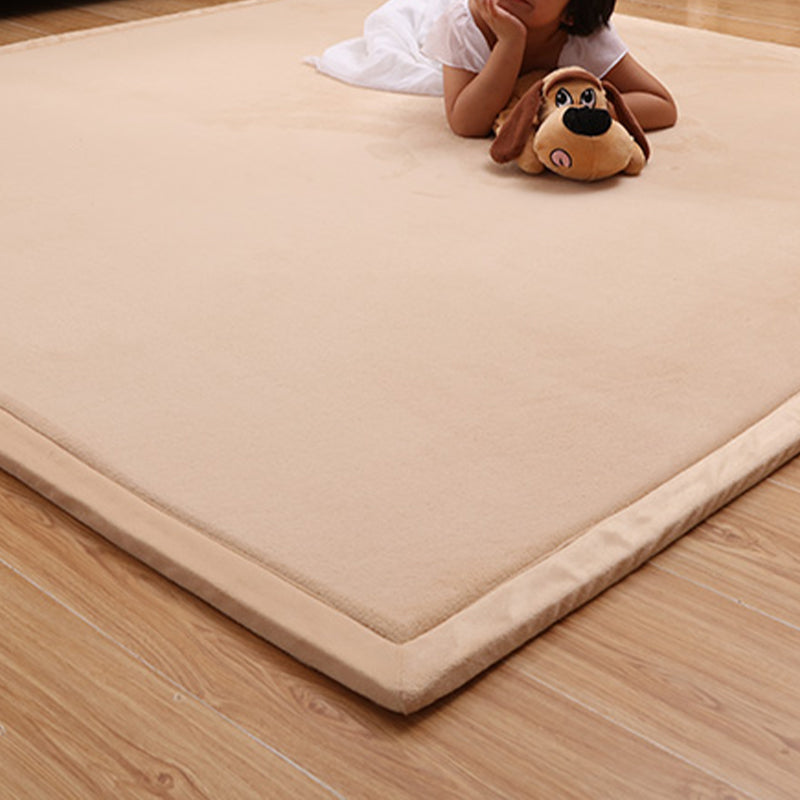 Cushiony Minimalist Rug Multi Color Plain Rug Machine Washable Pet Friendly Non-Slip Carpet for Baby Crawling Brown Clearhalo 'Area Rug' 'Casual' 'Rugs' Rug' 2172327