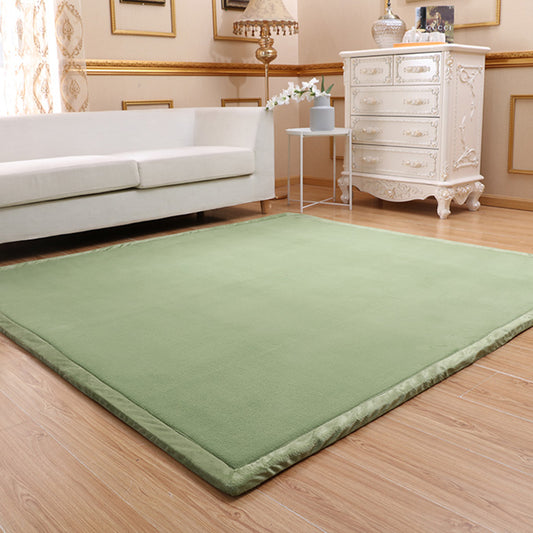 Cushiony Minimalist Rug Multi Color Plain Rug Machine Washable Pet Friendly Non-Slip Carpet for Baby Crawling Green Clearhalo 'Area Rug' 'Casual' 'Rugs' Rug' 2172335