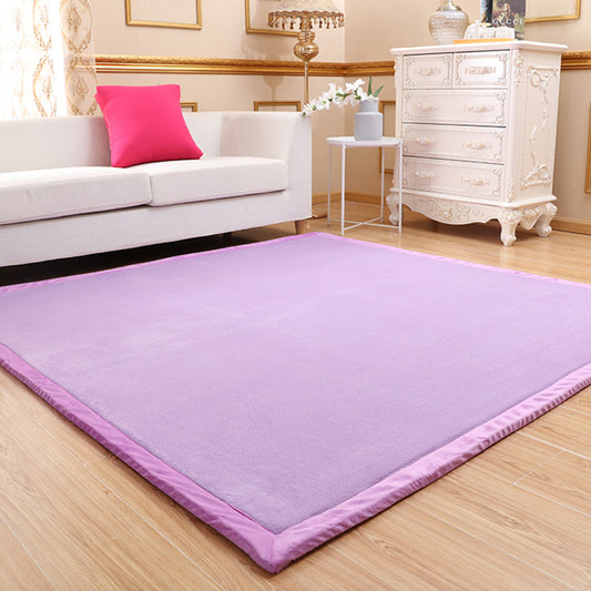 Cushiony Minimalist Rug Multi Color Plain Rug Machine Washable Pet Friendly Non-Slip Carpet for Baby Crawling Purple Clearhalo 'Area Rug' 'Casual' 'Rugs' Rug' 2172336