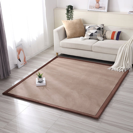 Upgraded Multi Colored Plain Rug Minimalism Rug Machine Washable Pet Friendly Anti-Slip Backing Carpet for Playroom Light Coffee Clearhalo 'Area Rug' 'Casual' 'Rugs' Rug' 2172365