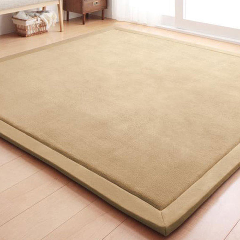 Upgraded Multi Colored Plain Rug Minimalism Rug Machine Washable Pet Friendly Anti-Slip Backing Carpet for Playroom Brown Clearhalo 'Area Rug' 'Casual' 'Rugs' Rug' 2172366