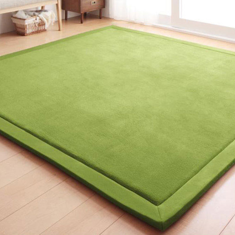 Upgraded Multi Colored Plain Rug Minimalism Rug Machine Washable Pet Friendly Anti-Slip Backing Carpet for Playroom Green Clearhalo 'Area Rug' 'Casual' 'Rugs' Rug' 2172373