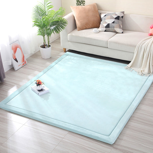 Simple Tatami Rug Multi Color Solid Color Carpet Faux Fur Pet Friendly Non-Slip Machine Washable Indoor Rug Sky Blue Clearhalo 'Area Rug' 'Casual' 'Rugs' Rug' 2172376