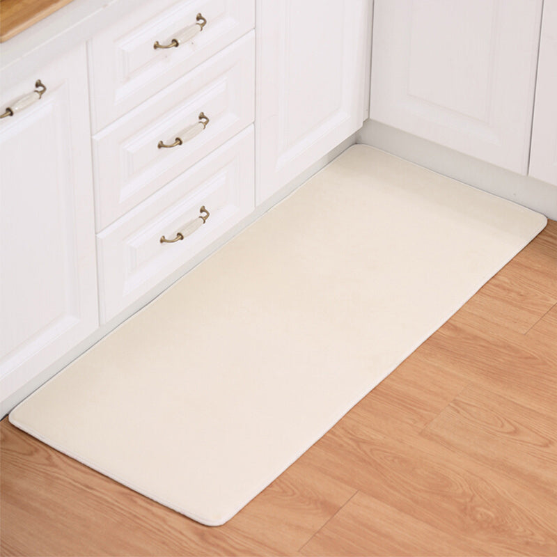 Multi-Colored Plain Runner Rug Polypropylene Minimalistic Carpet Anti-Slip Backing Washable Pet Friendly Area Rug for Kitchen Beige 2' x 5'3" Clearhalo 'Area Rug' 'Casual' 'Rugs' Rug' 2172390