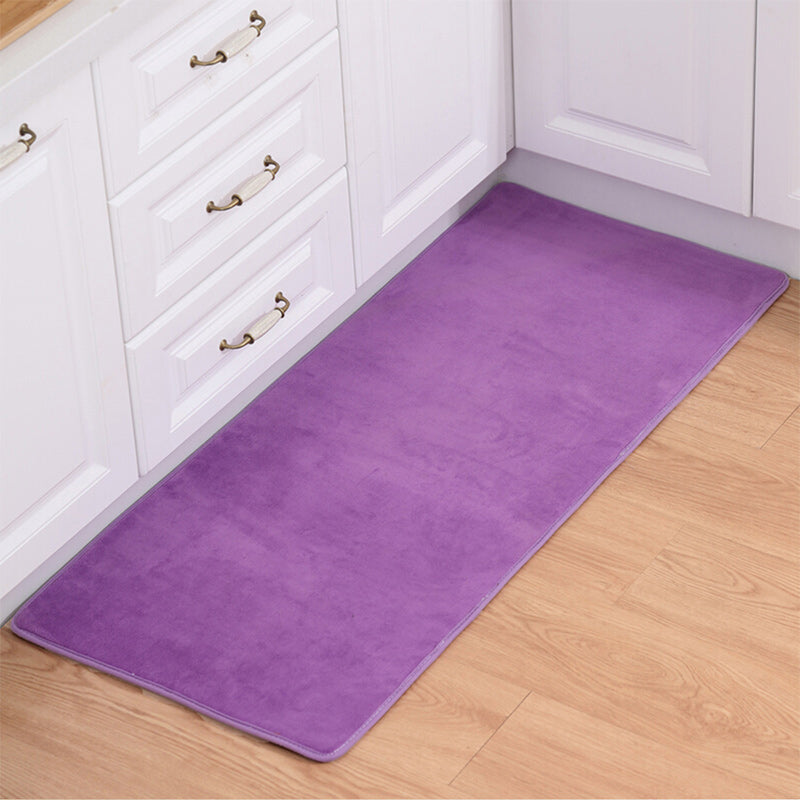 Multi-Colored Plain Runner Rug Polypropylene Minimalistic Carpet Anti-Slip Backing Washable Pet Friendly Area Rug for Kitchen Purple 2' x 5'3" Clearhalo 'Area Rug' 'Casual' 'Rugs' Rug' 2172396