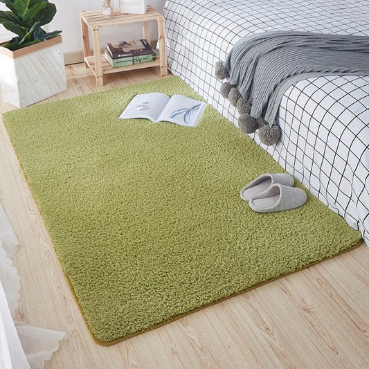 Comfortable Nordic Rug Multi Colored Plain Carpet Washable Pet Friendly Anti-Slip Backing Rug for Bedroom Green Clearhalo 'Area Rug' 'Casual' 'Rugs' Rug' 2172407