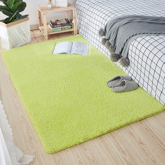 Comfortable Nordic Rug Multi Colored Plain Carpet Washable Pet Friendly Anti-Slip Backing Rug for Bedroom Fruit Green Clearhalo 'Area Rug' 'Casual' 'Rugs' Rug' 2172408