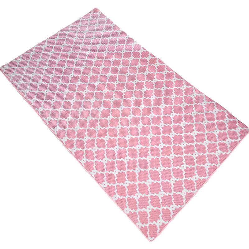 Modern Bedside Area Rug Multi-Color Quatrefoil Print Rug Polyester Non-Slip Backing Washable Pet Friendly Area Carpet Clearhalo 'Area Rug' 'Casual' 'Rugs' Rug' 2172433