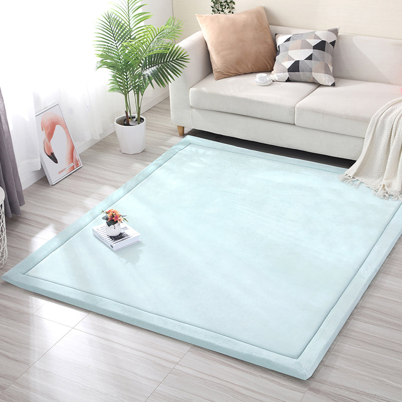 Multi Colored Living Room Rug Minimalist Plain Rug Polypropylene Non-Slip Pet-Friendly Carpet with Border Sky Blue Clearhalo 'Area Rug' 'Casual' 'Rugs' Rug' 2172441