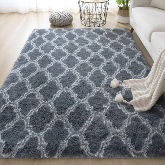 Simple Trellis Rug Multi Color Modern Rug Synthetics Non-Slip Backing Easy Care Carpet for Living Room Dark Gray Clearhalo 'Area Rug' 'Casual' 'Rugs' Rug' 2172449