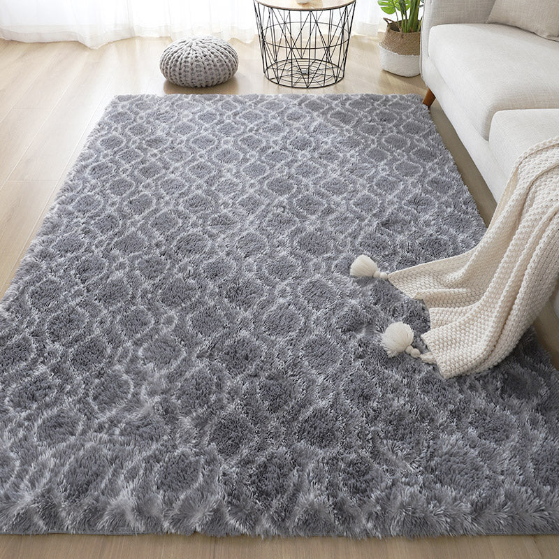 Simple Trellis Rug Multi Color Modern Rug Synthetics Non-Slip Backing Easy Care Carpet for Living Room Light Gray Clearhalo 'Area Rug' 'Casual' 'Rugs' Rug' 2172453