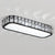 Rounded Rectangle Corridor Flush Light Crystal Artistic LED Flush Ceiling Light Fixture Black Small White Clearhalo 'Ceiling Lights' 'Close To Ceiling Lights' 'Close to ceiling' 'Flush mount' Lighting' 2172564