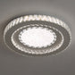 Round Bedroom Flush Ceiling Light Crystal Contemporary LED Flush Mount Lighting Fixture in Stainless-Steel Stainless-Steel Leaf Clearhalo 'Ceiling Lights' 'Close To Ceiling Lights' 'Close to ceiling' 'Flush mount' Lighting' 2172810