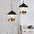 1 Light Dining Room Hanging Fixture Modernist Black Finish Pendant Lighting with Drum Clear Glass Shade Black Clearhalo 'Ceiling Lights' 'Glass shade' 'Glass' 'Pendant Lights' 'Pendants' Lighting' 218046