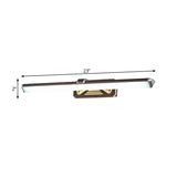 Brown Elongated Vanity Light Fixture Classic Metal LED 16.5"/23" Wide Bathroom Sconce Lamp in White/Warm Light Clearhalo 'Vanity Lights' 'Wall Lights' Lighting' 218077