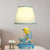 Fabric Cone Shaped Table Light Cartoon Stylish 1 Light Blue Table Lamp with Moon and Star Design Blue Clearhalo 'Lamps' 'Table Lamps' Lighting' 218114