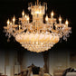 Cascading Living Room Chandelier Lamp Crystal Ball 14/20 Heads Contemporary Ceiling Pendant Light, 23.5"/31.5" W Clearhalo 'Ceiling Lights' 'Chandeliers' Lighting' options 2181657