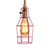 Wire Cage Dining Room Pendant Light Warehouse Metallic 1-Head Black/White/Pink Suspension Lamp with Rope Cord Pink Clearhalo 'Ceiling Lights' 'Industrial Pendants' 'Industrial' 'Middle Century Pendants' 'Pendant Lights' 'Pendants' 'Tiffany' Lighting' 2181785