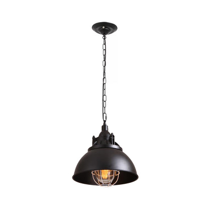 1 Head Metal Pendant Lighting Factory Black Domed Living Room Hanging Ceiling Light with Clear Glass Shade Black A Clearhalo 'Art Deco Pendants' 'Black' 'Cast Iron' 'Ceiling Lights' 'Ceramic' 'Crystal' 'Industrial Pendants' 'Industrial' 'Metal' 'Middle Century Pendants' 'Pendant Lights' 'Pendants' 'Rustic Pendants' 'Tiffany' Lighting' 2181911