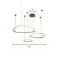 Tiered Ceiling Chandelier Simple Acrylic 3/4 Heads Brown Pendant Light Fixture in White/Warm/Natural Light Clearhalo 'Ceiling Lights' 'Chandeliers' 'Modern Chandeliers' 'Modern' Lighting' 218195