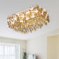 Rectangle Flush Mount Lighting Simplicity Clear/Amber/Lake Blue Crystal LED Stainless-Steel Butterfly Ceiling Light Fixture in Warm/White Light Clearhalo 'Ceiling Lights' 'Close To Ceiling Lights' 'Close to ceiling' 'Flush mount' Lighting' 2182106