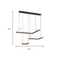 Modern 2/3/5 Heads Chandelier Lamp Brown Rectangle Suspension Light with Acrylic Shade in White/Warm/Natural Light Clearhalo 'Ceiling Lights' 'Chandeliers' 'Modern Chandeliers' 'Modern' Lighting' 218211
