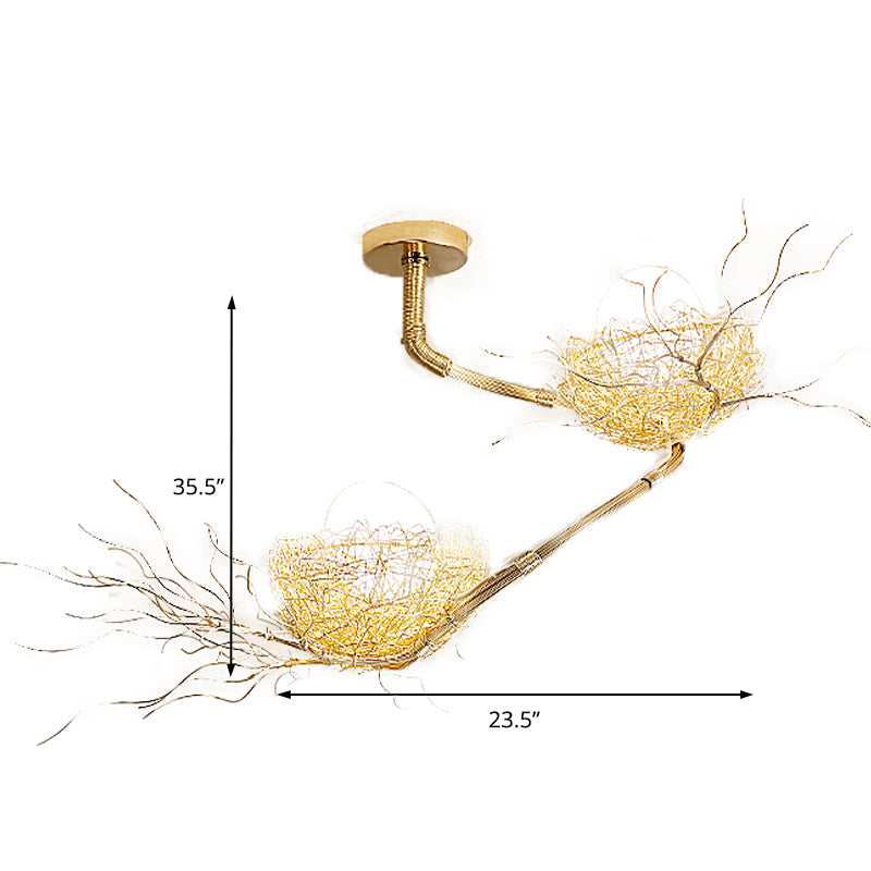 1/2/3 Lights Living Room Chandelier Artistry Golden Pendant Light Fixture with Egg Matte White Glass Shade Clearhalo 'Ceiling Lights' 'Chandeliers' Lighting' options 218286