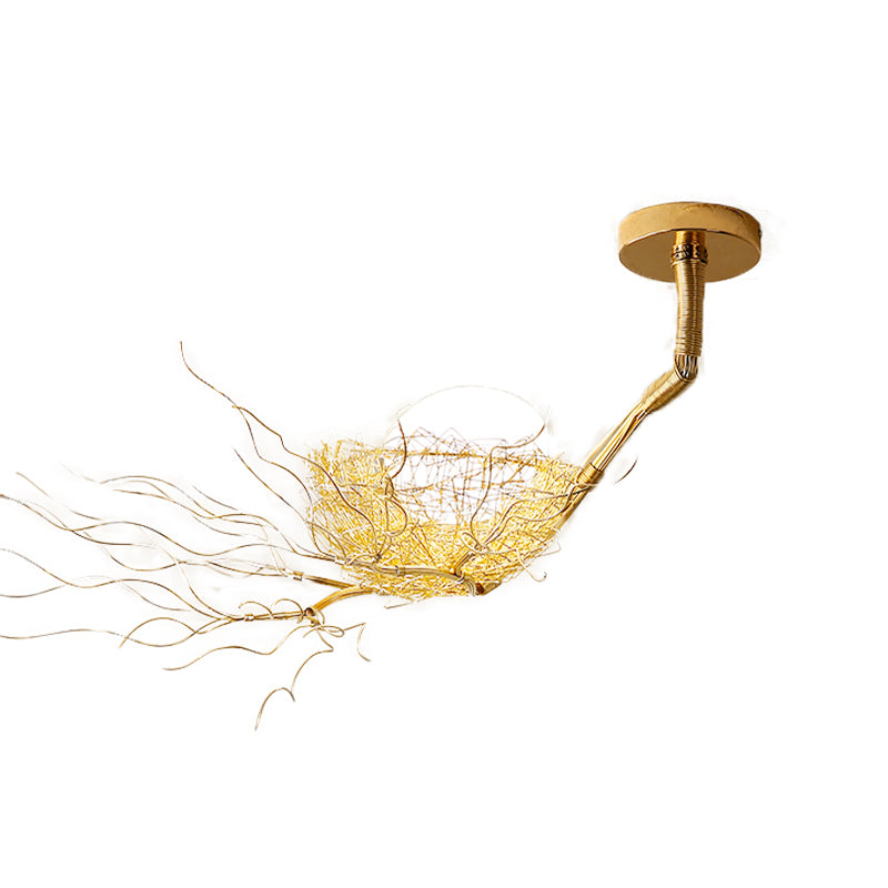 1/2/3 Lights Living Room Chandelier Artistry Golden Pendant Light Fixture with Egg Matte White Glass Shade Clearhalo 'Ceiling Lights' 'Chandeliers' Lighting' options 218289