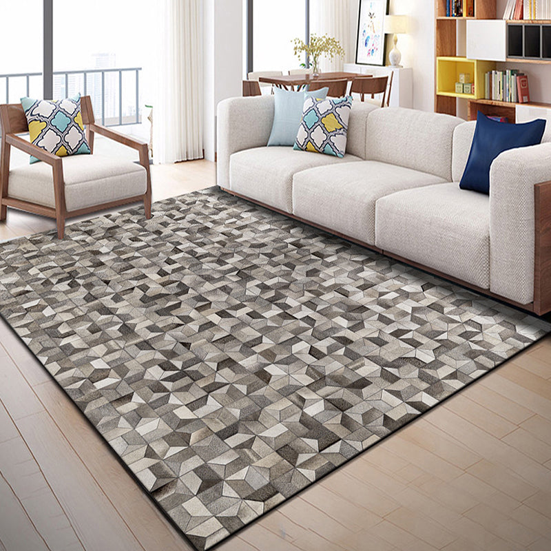 Multi Color Geometric Graphic Rug Polypropylene Novelty Rug Machine Washable Anti-Slip Stain Resistant Rug for Great Room Grey Clearhalo 'Area Rug' 'Rug' 2183526
