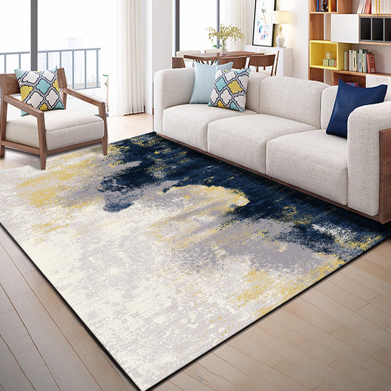 Multi Color Geometric Graphic Rug Polypropylene Novelty Rug Machine Washable Anti-Slip Stain Resistant Rug for Great Room Gray Blue Clearhalo 'Area Rug' 'Rug' 2183532