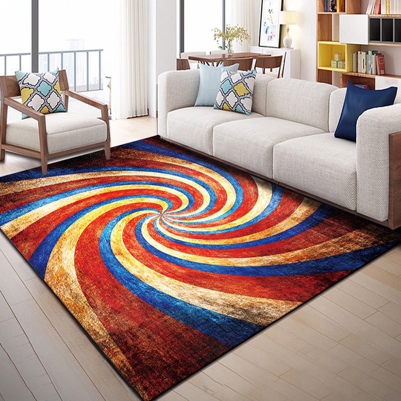 Multi Color Geometric Graphic Rug Polypropylene Novelty Rug Machine Washable Anti-Slip Stain Resistant Rug for Great Room Red-Blue Clearhalo 'Area Rug' 'Rug' 2183547
