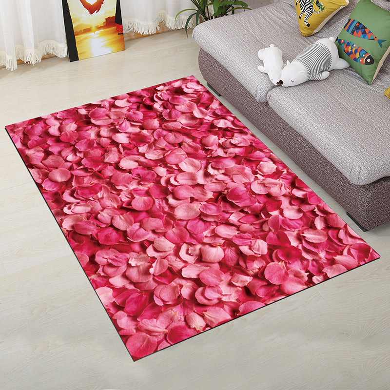Personality Scandinavian Rug Multi Colored 3D Print Scenery Rug Washable Anti-Slip Stain Resistant Carpet for Home Pink 6'7" x 9'11" Clearhalo 'Area Rug' 'Rug' 2183565