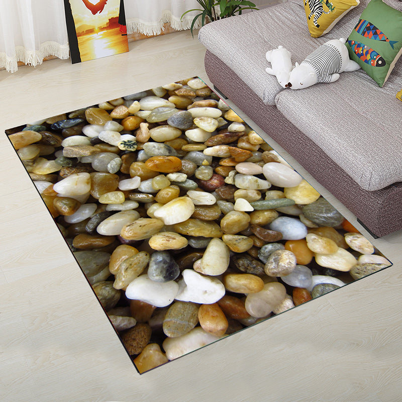 Personality Scandinavian Rug Multi Colored 3D Print Scenery Rug Washable Anti-Slip Stain Resistant Carpet for Home Yellow Clearhalo 'Area Rug' 'Rug' 2183576
