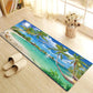 Contemporary Patterned Runner Rug Multi-Colored Synthetics Carpet Machine Washable Non-Slip Stain Resistant Rug for Door Aqua 1'4" x 3'11" Clearhalo 'Area Rug' 'Rug' 2183577