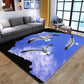 Novelty 3D Animal Print Rug Multi-Color Polypropylene Area Carpet Non-Slip Pet Friendly Machine Washable Rug for Home Decor Sky Blue-Black Clearhalo 'Area Rug' 'Rug' 2183603