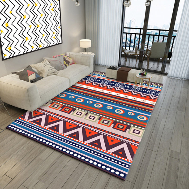 Multicolor 3D Optical Illusions Rug Polyester Modern Indoor Rug Non-Slip Backing Stain Resistant Pet Friendly Carpet for Home Yellow-Red Clearhalo 'Area Rug' 'Bohemian' 'Modern' 'Moroccan' 'Rugs' 'Vintage' Rug' 2183619