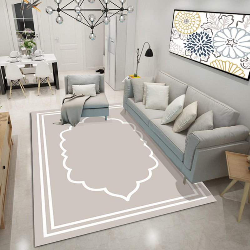 Multicolor 3D Optical Illusions Rug Polyester Modern Indoor Rug Non-Slip Backing Stain Resistant Pet Friendly Carpet for Home Gray-White Clearhalo 'Area Rug' 'Bohemian' 'Modern' 'Moroccan' 'Rugs' 'Vintage' Rug' 2183623