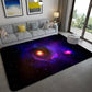Mystical Galaxy 3D Graphic Rug Blue-Black Polypropylene Rug Anti-Slip Backing Washable Stain Resistant Carpet for Sitting Room Blue-Black Design 3 Clearhalo 'Area Rug' 'Rug' 2183640